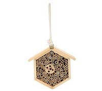 Adfaga Casa de Abejas de Madera, decoración de jardín Natural para Hotel, Colmena Hecha a Mano para Patio Trasero al Aire Libre, balcón, atracción de polinizadores, tamaño 19,8x18,