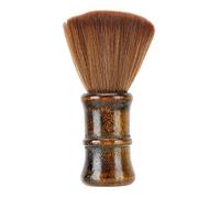 Adfaga Cepillo profesional para el cuello y la cara, herramienta de depilación de fibra suave para peluqueros, estilistas, salón, uso doméstico, mango de madera, accesorio de