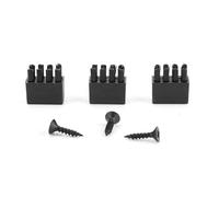 Adfaga Cepillos de Repuesto para reposaflechas Plástico Duradero Negro 1,7x1,5x0,7 cm Piezas de Repuesto para Accesorios para Arcos Juego de 3 cepillos con 3 Tornillos