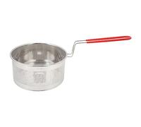 Adfaga Cesta para freidora de acero inoxidable 304 con mango largo, cesta redonda para freír patatas fritas, aros de cebolla, pollo y más, herramienta de cocina duradera a prueba d (Mediano 18CM)