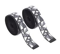 Adfaga Cinta para manillar de bicicleta Envoltura para manillar de bicicleta de primera calidad Cómodo agarre de barra antideslizante y amortiguadora para bicicletas de carretera E (negro blanco)