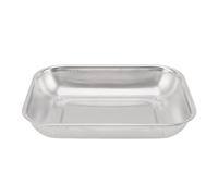 Adfaga Colador de acero inoxidable, cesta de malla rectangular, colador de cocina grande para lavar verduras, frutas, pasta, arroz, duradero, resistente al óxido, fácil de limpiar (Pequeño 8/3,14