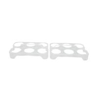 Adfaga Contenedor de almacenamiento de soporte de huevo Duración Duración Transparente 12 Ranura Organizador de la bandeja de huevo para el refrigerador Freezer Cocina Space 2 paqu