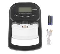 Adfaga Dinamómetro de mano digital Entrenador de fuerza de agarre Alta precisión Pantalla LCD de 396 libras Probador electrónico de agarre manual para atletas Entrenamiento físico (Negra)