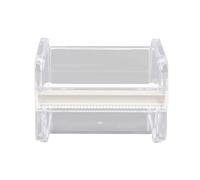 Adfaga Dispensador de cinta adhesiva transparente creativo Soporte de cinta Washi de escritorio de oficina con operación rápida Corte en un segundo Estable Antideslizante Durable C (Blanca)