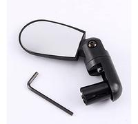 Adfaga Espejo retrovisor de bicicleta ajustable negro mini manillar giratorio espejo de seguridad para bicicletas de montaña de carretera material ABS de alta resistencia 15 cm