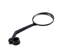 Adfaga Espejo retrovisor para bicicleta, espejo ajustable para motocicleta, soporte giratorio inastillable para manillar, gran angular, ABS negro, 7,5 cm para montar en bicicleta d