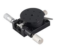 Adfaga Etapa de rotación manual de precisión R38 Plataforma giratoria de 38 mm de diámetro con ajuste de ángulo fino para experimentos ópticos, pruebas de laboratorio y posicionami