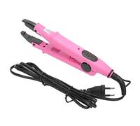 Adfaga Extensión de cabello profesional Herramienta de peinado de hierro Placa calefactora de PTFE Mango ergonómico Conector de cabello de grado de salón Rosa para uso en salón en