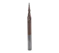 Adfaga Fresas de extremo cónico de acero de tungsteno Brocas de enrutador CNC con punta de carburo de alta precisión para carpintería Grabado Fresado Madera contrachapada Madera du (P0.25*15*Dch*50)