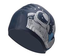 Adfaga Gorro de natación de Silicona con protección para los oídos, Impermeable, diseño Antideslizante para Adultos, Pelo Largo, natación, Deportes, Cubierta para la Cabeza, Suave, (Astronauta)
