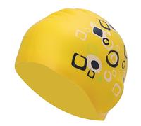 Adfaga Gorro de natación de Silicona con protección para los oídos, Impermeable, diseño Antideslizante para Adultos, Pelo Largo, natación, Deportes, Cubierta para la Cabeza, Suave, (Geometría