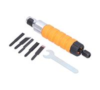 Adfaga Herramienta de cincel para tallar eléctrico, kit profesional de carpintería, tallado por vibración de alta velocidad con 5 cuchillas para amoladora colgante, amoladora angul