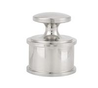 Adfaga HERRAMIENTA PROFESIONAL DE PRENSA DE CUERO DE ACERO INOXIDABLE PISAPAPELES DE METAL DE TRABAJO PESADO PARA CUERO E IMPRESIÓN COLOR PLATA 7CM 906G