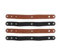 Adfaga Holla de Cuero Whip Accesorio de Titular de látigo artesanía para Montar en el marrón Negro de 13.8 cm 4 Piezas Set