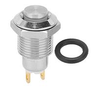 Adfaga Interruptor de botón de acero inoxidable de 10 mm Interruptor de arranque momentáneo para timbre Equipo de control de acceso Inicio Interruptor de pie de soldadura de 3 V Ro
