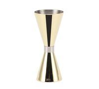 Adfaga Jigger de cóctel profesional Taza medidora de barra de acero inoxidable 304 de doble extremo con escala precisa para camareros Uso en la cocina de la barra del hogar (Titanio)