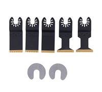 Adfaga Juego de 5 hojas de sierra oscilantes profesionales, revestidas de acero de alto carbono, universales para cortar metal, para herramientas, clavos de hierro, placas de alum