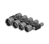 Adfaga Juego de adaptadores de puntas de destornillador con casquillo hexagonal de 9 piezas, herramienta de desmontaje de tuercas de acero al cromo vanadio de 5 mm a 13 mm para her