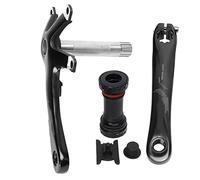 Adfaga Juego de brazos de manivela para bicicleta, aleación de aluminio, 130 mm, BCD, soporte inferior hueco, juego de bielas, ligero, duradero, alto rendimiento para bicicletas pl (negro)