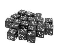 Adfaga Juego de Dados acrílicos de 20 Piezas, Dados numéricos Coloridos de 6 Caras para Juegos de Mesa, Aula, Aprendizaje de matemáticas, Actividades Familiares y educativas (Negro)