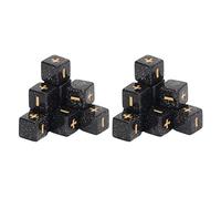 Adfaga Juego de Dados de operación matemática, 20 Piezas, 16 mm, Juguetes educativos de cálculo con Signos más Menos para el Aula, Suministros de Aprendizaje, plástico (Negro)