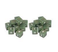 Adfaga Juego de Dados de operación matemática, 20 Piezas, Signo más Menos Grabado, Educativo para enseñanza en el Aula, Dados de plástico de 16mm (Verde Claro)