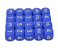 Adfaga Juego de Dados numéricos de 20 Piezas Dados de plástico de Esquina Redonda de 6 Caras para Juegos de Mesa Herramientas educativas de enseñanza de matemáticas Seguro para Col (Azul)