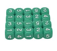 Adfaga Juego de Dados numéricos de 20 Piezas Dados de plástico de Esquina Redonda de 6 Caras para Juegos de Mesa Herramientas educativas de enseñanza de matemáticas Seguro para Col (Verde)