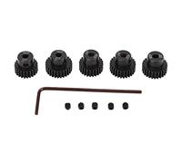 Adfaga Juego de engranajes de piñón RC 5 uds 48DP 0,53 M 3.175mm 23T 24T 25T 26T 27T engranaje de Motor de acero de aleación de molibdeno para coche 1/10 RC