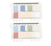 Adfaga Juego de notas adhesivas transparentes, 6 colores, notas autoadhesivas de PET translúcidas Morandi para organización de archivos de oficina, paquete de 2