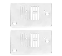 Adfaga Juego de placas de aguja premium para máquinas de coser 1408 2250, paquete de 2 piezas de repuesto de hierro resistente con superficie lisa para costuras precisas