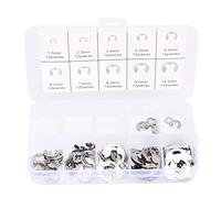 Adfaga Kit de 120 anillos de retención de alta resistencia, anillos de retención de acero inoxidable 304, surtido de tamaños métricos de 1,5 mm a 10 mm para mantenimiento de maquin