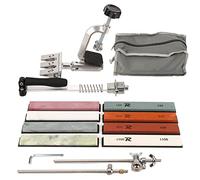 Adfaga Kit de afilador de cuchillos profesional de afilado de ángulo fijo con 8 piedras de afilar Grano 120 a 10000 para cuchillos de cocina Tijeras Herramientas Corindón blanco C