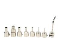 Adfaga Kit de boquillas de pistola de calor de ángulo curvo profesional de 8 piezas Puntas de pistola de aire caliente de acero inoxidable de alta precisión para reparación electró