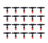 Adfaga Kit de boquillas de riego por goteo 20 PPCS Alta eficiencia Agua de agua Cabezales para el de riego agrícola de invernadero de jardín 6.6x5.8 cm