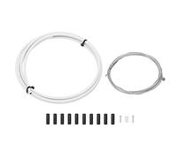 Adfaga Kit de cables de freno de primera calidad con tubo de línea de cambio con cables interiores de acero inoxidable para bicicletas de montaña y de carretera Durable Resistente (Blanca)