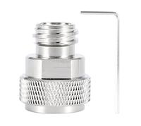 Adfaga Kit de conversión de tanque de repuesto con adaptador de CO2 de latón resistente, con llave para máquina de agua con burbujas, color dorado y plateado, 127g (Pago)