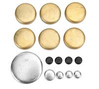 Adfaga Kit de tapones de congelación de latón MPE108BR Juego completo para motores Windsor de bloque pequeño 255ci 260ci 289ci 302ci 351ci 19622001 Tapones de expansión de latón ma