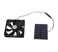 Adfaga Kit de ventilador de escape con energía solar, ventilador de ventilación de bajo consumo de 3 W con panel solar de 11 x 8 cm para gallineros, invernaderos, cobertizos, casas