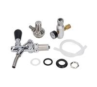 Adfaga Kit profesional de dispensador de barriles de cerveza, de manómetro regulador de grado comercial resistente de acero inoxidable para bares de elaboración casera, restaurant