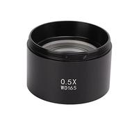 Adfaga Lente Objetivo de microscopio 0,3X 0,5X 0,7X Aumento Cuerpo de Metal Vidrio óptico Imágenes claras para microscopios trinoculares con Interfaz roscada de 48 mm Diseño livian (0,5X)