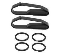 Adfaga Llavero de cinturón de Acero Inoxidable Clip de Llave de cinturón de liberación rápida con 4 llaveros para Agentes de policía Personal de Seguridad de Las Fuerzas del Orden