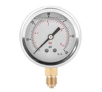 Adfaga Manómetro radial lleno de aceite a presión 1/4BSP para la industria de maquinaria Acero inoxidable Latón 68 mm 0 4 bar 0 60 psi