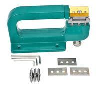 Adfaga Máquina profesional para cortar bordes de cuero, 4 rodillos ajustables, herramienta divisora de cuero, pelador de cuero de aluminio de alta calidad para trabajos de artesa