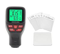 Adfaga Medidor de espesor de revestimiento digital Herramienta de medición de película de pintura 0 2000 um para inspección de revestimiento de metal automotriz con carcasa de ABS (Negra)