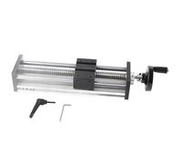 Adfaga Mesa deslizante manual de etapa lineal de precisión, carrera de 200 mm, plataforma de guía mecanizada CNC de aleación de aluminio con volante para equipos de automatización (EBX1605)