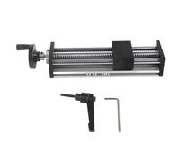 Adfaga Mesa deslizante manual de etapa lineal de precisión, carrera de 200 mm, plataforma de guía mecanizada CNC de aleación de aluminio con volante para equipos de automatización (EBX1610)