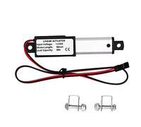 Adfaga Mini actuador lineal eléctrico DC12V 30 mm de carrera Motor de movimiento pequeño para robótica Automatización del hogar inteligente Aleación de aluminio premium Grado IP54 (Empuje 30N