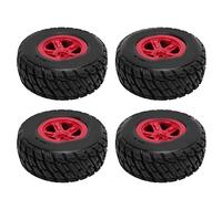 Adfaga Neumáticos para camiones RC de recorrido corto 4 neumáticos de goma de alto rendimiento con tracción mejorada para camiones RC escala 1/10 incluyendo Slash REMO QH727 HOBAO (Día)